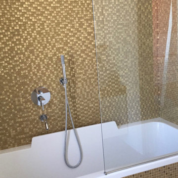 Progetto interni e arredo su misura Milano attico su 3 livelli con piscina mq180