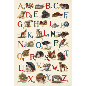 "Schoolhouse Alphabet" Fine Art Giant Canvas print 84"x54"