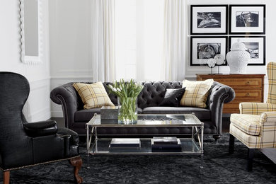 Living room - transitional living room idea in Jackson