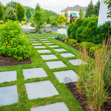 Bluestone Patio Design in Backyard