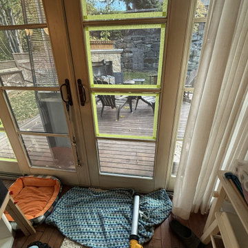 Security Film and a Colour-Matched Wet-Glazing Bead on French Doors