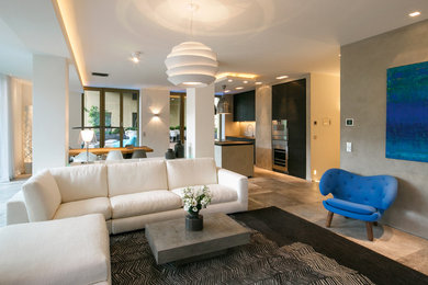 Living room - contemporary living room idea in Berlin