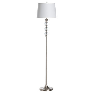 Harlow 63.5"H Brushed Nickel Floor Lamp