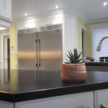 Kitchen Renovation With Column Refrigerator
