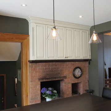 Concealed TV and fireplace - After photo