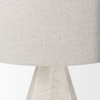 Piven White WithAntiqued Wash Textured Ceramic Table Lamp