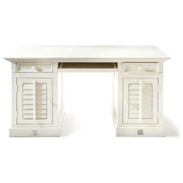 White Mahogany Mid-Century Desk | Rivi√®ra Maison New Orleans