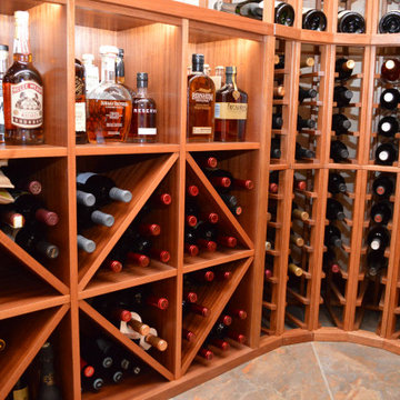 Mahogany Wood Wine Racks Residential Custom Wine Cellar Design