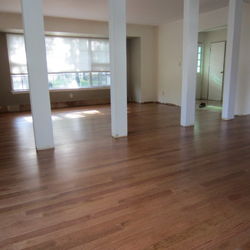 Nesconset - Rift & Quartered Red Oak installed / stained Golden Oak & Amberseal