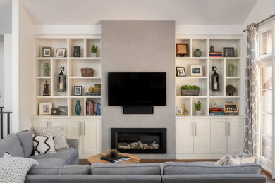 Transitional family room photo in San Francisco