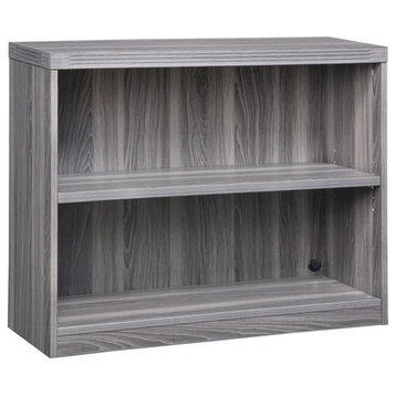 Mayline Aberdeen Series 2 Shelf Bookcase in Gray Steel