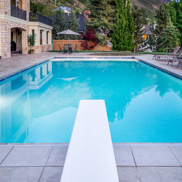 Diving Board In Backyard Pool