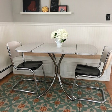 Kitchenette with vinyl floor cloth