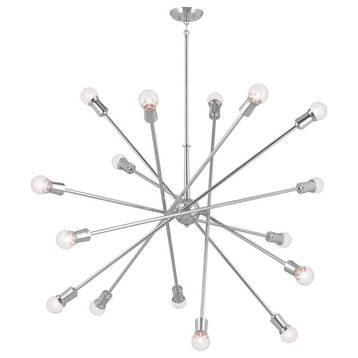 Armstrong 63" 16 Light Chandelier, Chrome