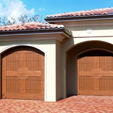 Wood-free custom-built overhead garage doors