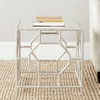 Rory Accent Table - Silver, Mirror Top