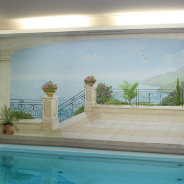 Wandmalerei Schwimmbad