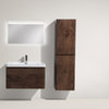 Happy Wall Mounted Vanity With Reinforced Acrylic Sink, Rosewood, 32"