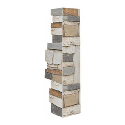 144-36-BRECKENRIDGE DEEP WIDE STACKED CORNER 36"H X 11"W X 1 1/4"D - Wall Panels