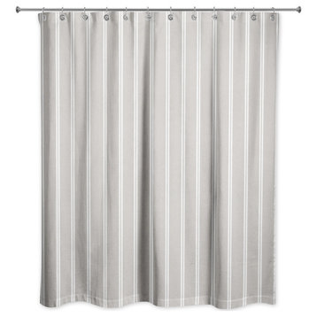 Linen Stripes 1 71x74 Shower Curtain