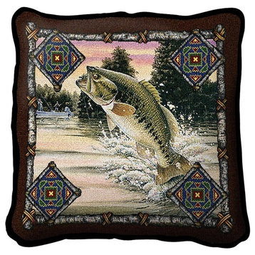 Fish Lodge Woven Pillow