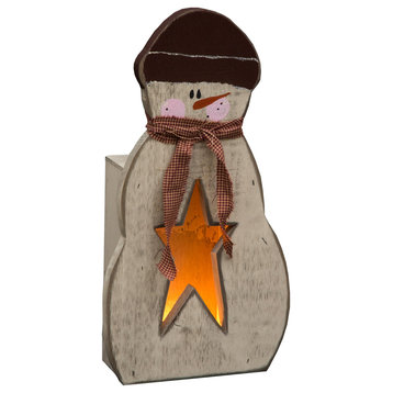 Farmhouse Luminary "Lil Brother" Snowman