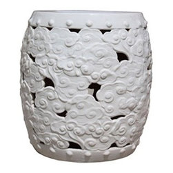 White Clouds Garden Stool - Accent And Garden Stools