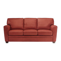 Natuzzi Editions Transitional Leather Sofa A022 - Sofas