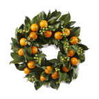 Magnolia Leaf & Oranges Wreath 24" Diameter