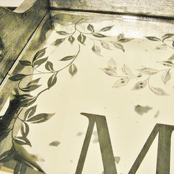 Monogram Mirror Serving Trays by Ruby Rose Studio - Mirrors