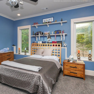 New Casement Windows in Stylish Bedroom - Renewal by Andersen San Francisco Bay