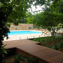 decking and glass fence