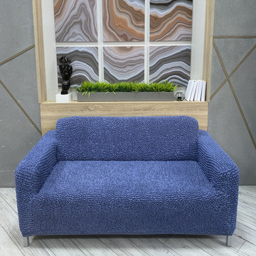 Blue Sofa 3 Seater Slipcover | Microfibra Collection | Interior Design