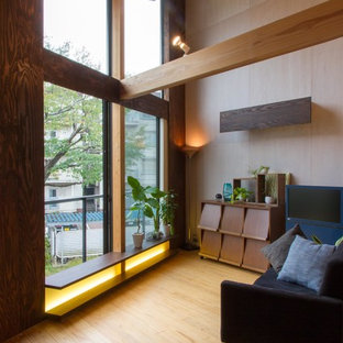 Ispirazione per un piccolo soggiorno stile americano