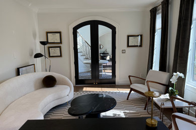 Inspiration for a large transitional home office remodel in Philadelphia