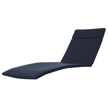 GDF Studio Soleil Outdoor Chaise Lounge Cushion, Navy Blue