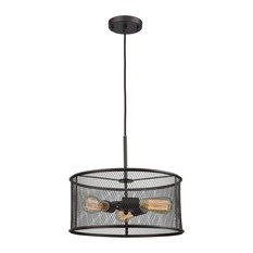 Thomas Lighting CN250341 Williamsport 3 Light 15"W Drum - Oil Rubbed Bronze