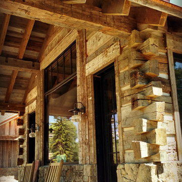 Rustic American Log Stack Siding Jackson, WY