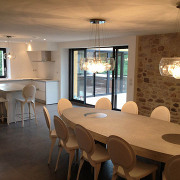 Oval concrete Tables
