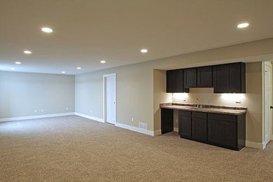 Inspiration for a contemporary home theater remodel in Cedar Rapids