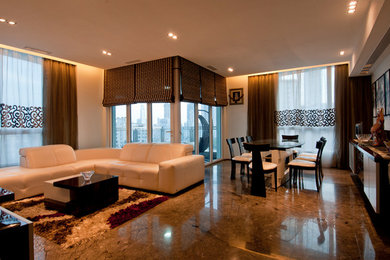 Inspiration for a contemporary family room remodel in Mumbai