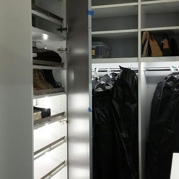 Closet with LED lighting