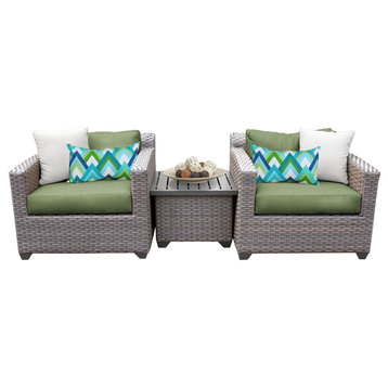 Florence 3 Piece Outdoor Wicker Patio Furniture Set 03a