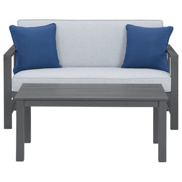 Loveseat With Table, Set of 2