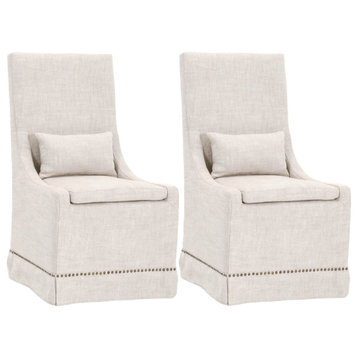 Colleen Dining Chair, Set of 2 Bisque French Linen