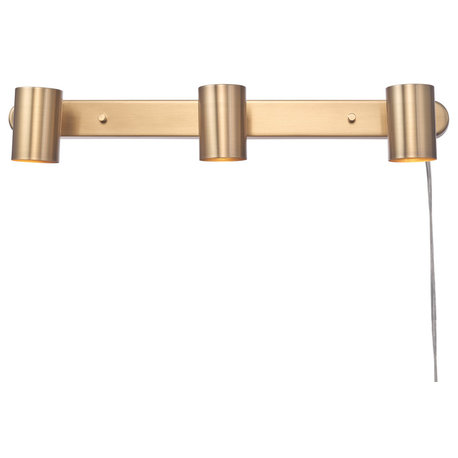 Dale 3-Light Matte Brass Plug-In Track Lighting