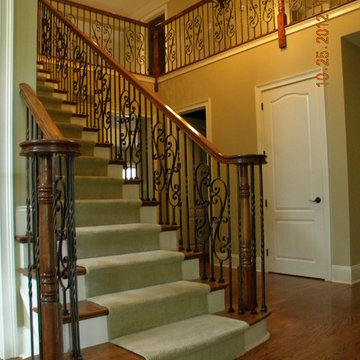 Elegant staircase Iron Balusters Huntingdon Valley PA