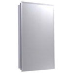 Ketcham Medicine Cabinets - Euroline Medicine Cabinet, 18"x36", Beveled Edge, Surface Mounted - Our Euroline Series medicine cabinets are designed for a contemporary modern look. European style hinging allows for the door to pivot over the body of the cabinet creating a clean aesthetic. Beautifully crafted white baked enamel steel interior provides a rust resistant finish. These modern cabinets can be installed together in tandem or alongside a mirror for a sleek design. Mirrored side kits are available for surface mounted units.