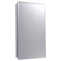 Euroline Medicine Cabinet, 18"x36", Beveled Edge, Surface Mounted