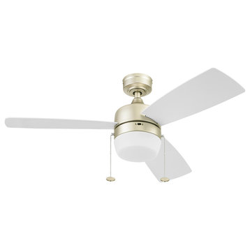 Honeywell Barcadero Modern Ceiling Fan With Light, 44", Champagne